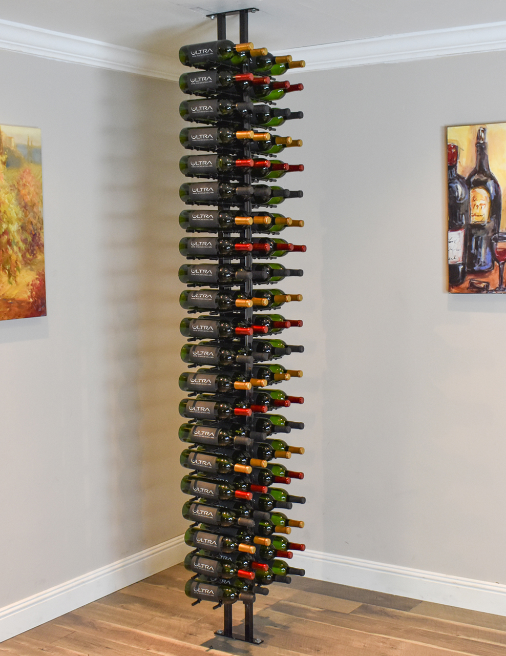 FloortoCeiling Metal Floor Standing Wine Rack Ultra Wine Racks