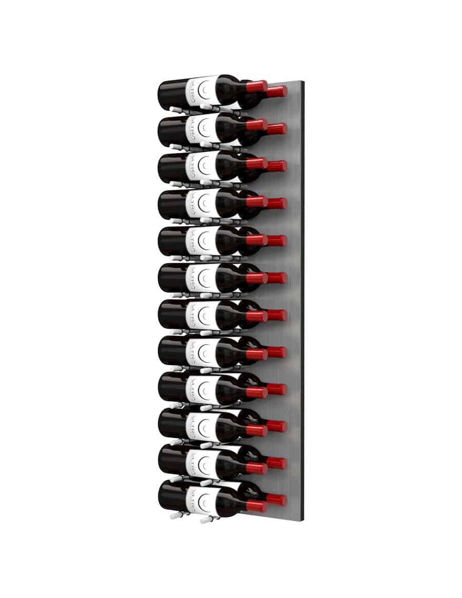 label-out wine wall rack